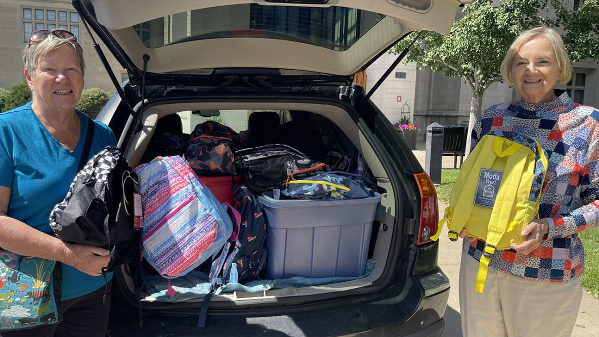 Backpacks for the school supply drive